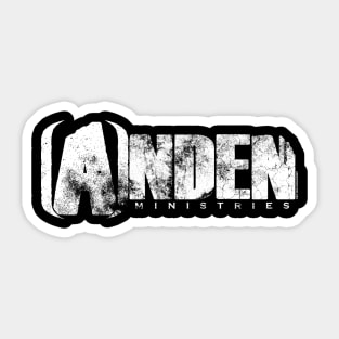 Anden Ministries White Ink Distressed Sticker